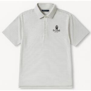 Cutter & Buck St. James Bay Golf Polo Shirt Men’s XL White Stripe Performance